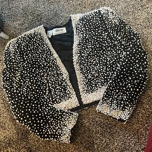 D’ore by Della Roufogali Beaded Pearl Jacket